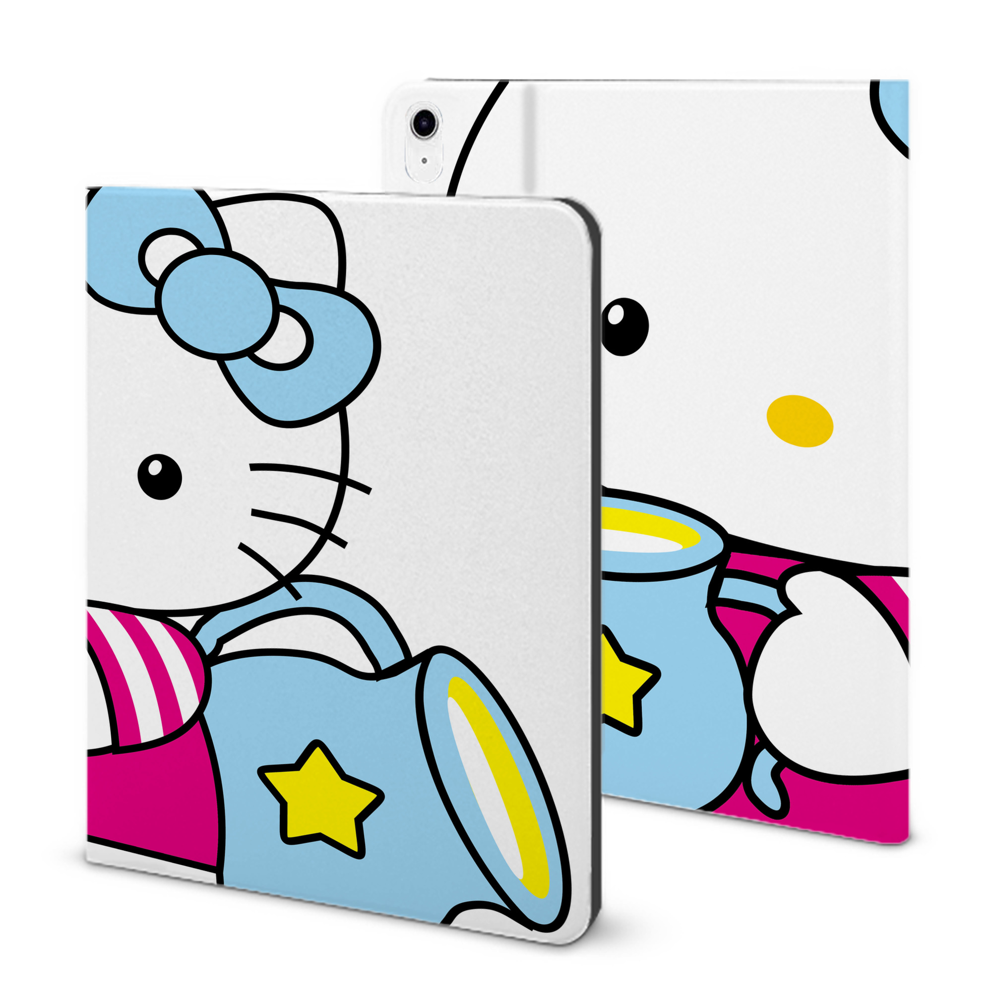 （画像用） Hello Kitty ハローキティ IPad ケース ブック型 PUレザー TPU 耐衝撃 軽量 薄型 ペン収納なし 全面保護 IPad 各モデル対応
